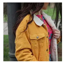 Yellow corduroy jacket