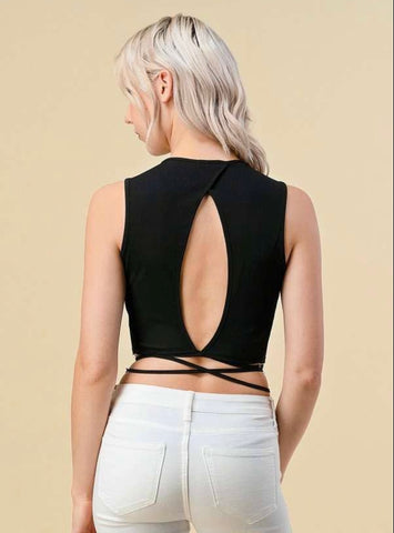 Backless ribbed top